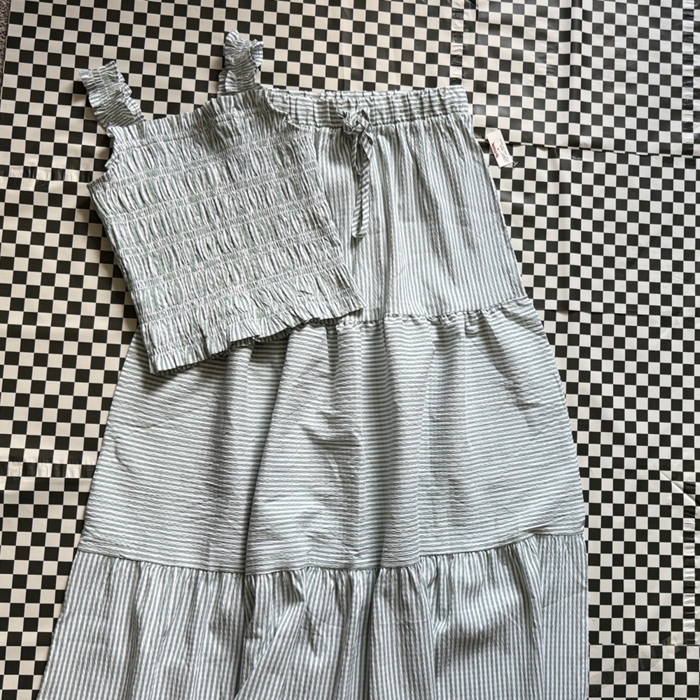 Striped Maxi Skirt with Top